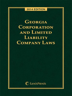 cover image of Georgia Corporation and Limited Liability Company Laws